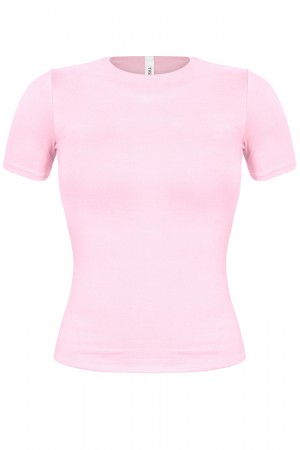 SHORT SLEEVE ROUND NECK BASIC TOP