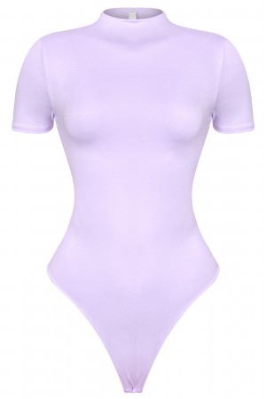 SHORT SLEEVE MOCK NECK BODYSUIT