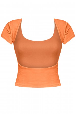 SHORT SLEEVE DEEP SCOOP NECK SOLID ROMPER