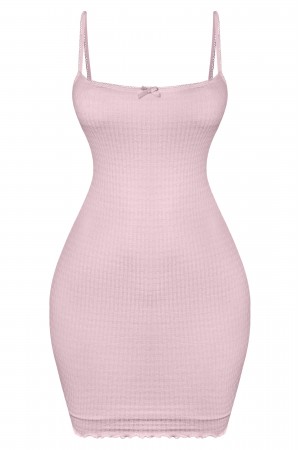 SLEEVELESS CAMI RIBBON DETAIL MINI DRESS