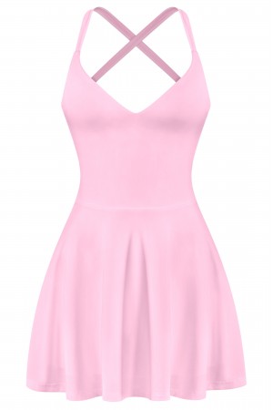 SLEEVELESS PLUNGE OPEN BACK MINI DRESS