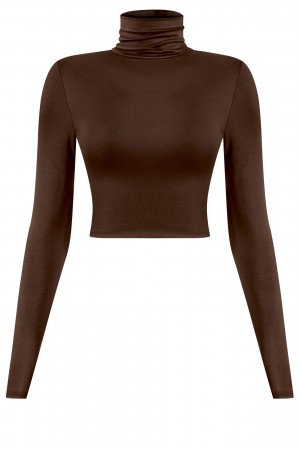LONG SLEEVE TURTLENECK SOLID BASIC TOP